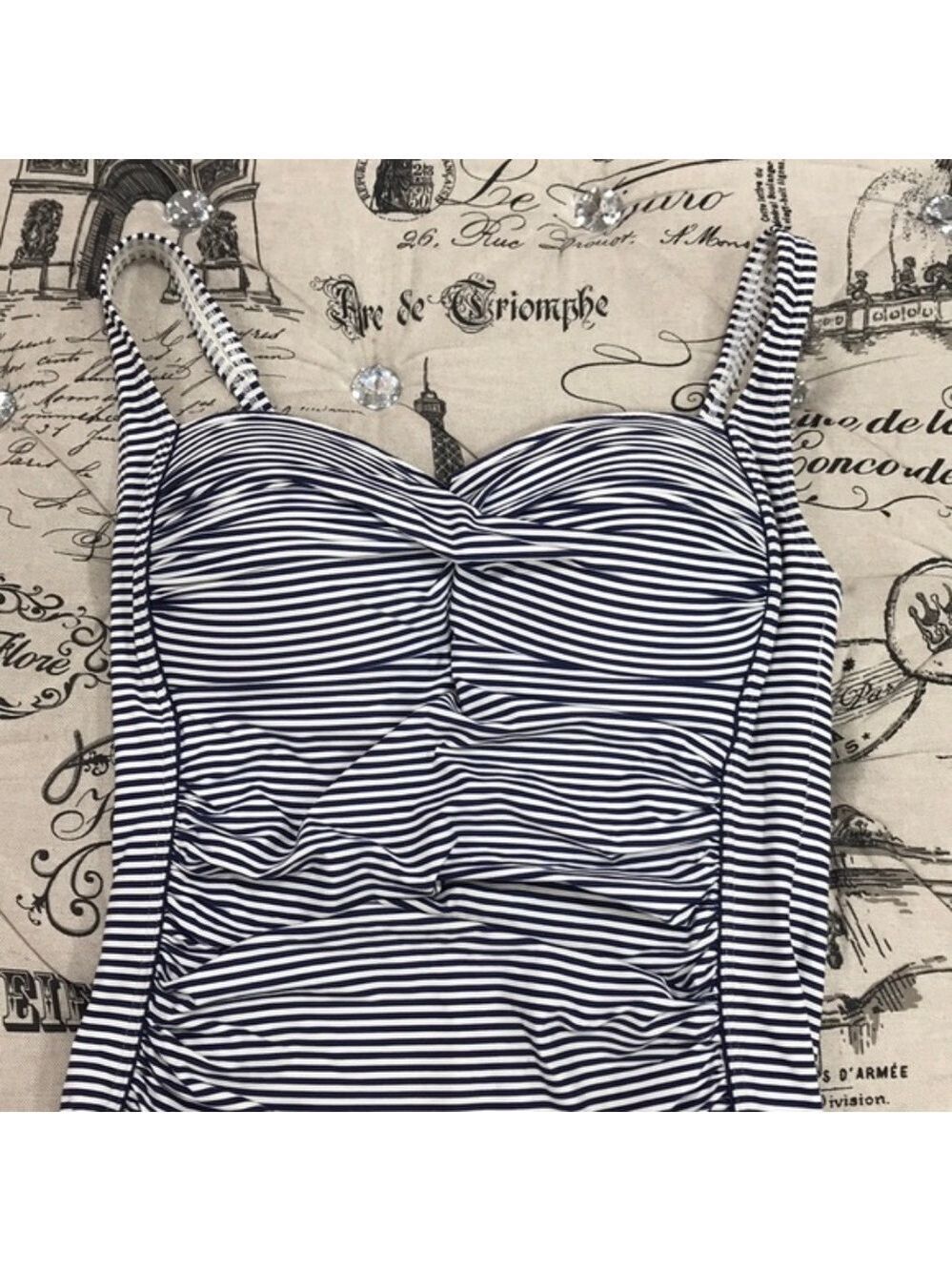 Niptuck Santorini Stripe Twist Front Multifit Swimsuit - Picture 5 of 8